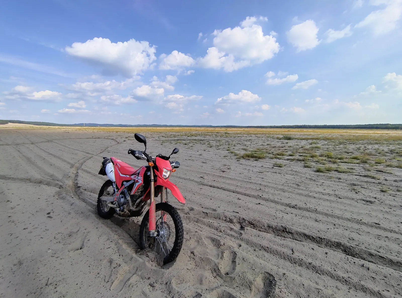 Enduro rental from Krakow with a Honda CRF300L on an adventure motorcycle route