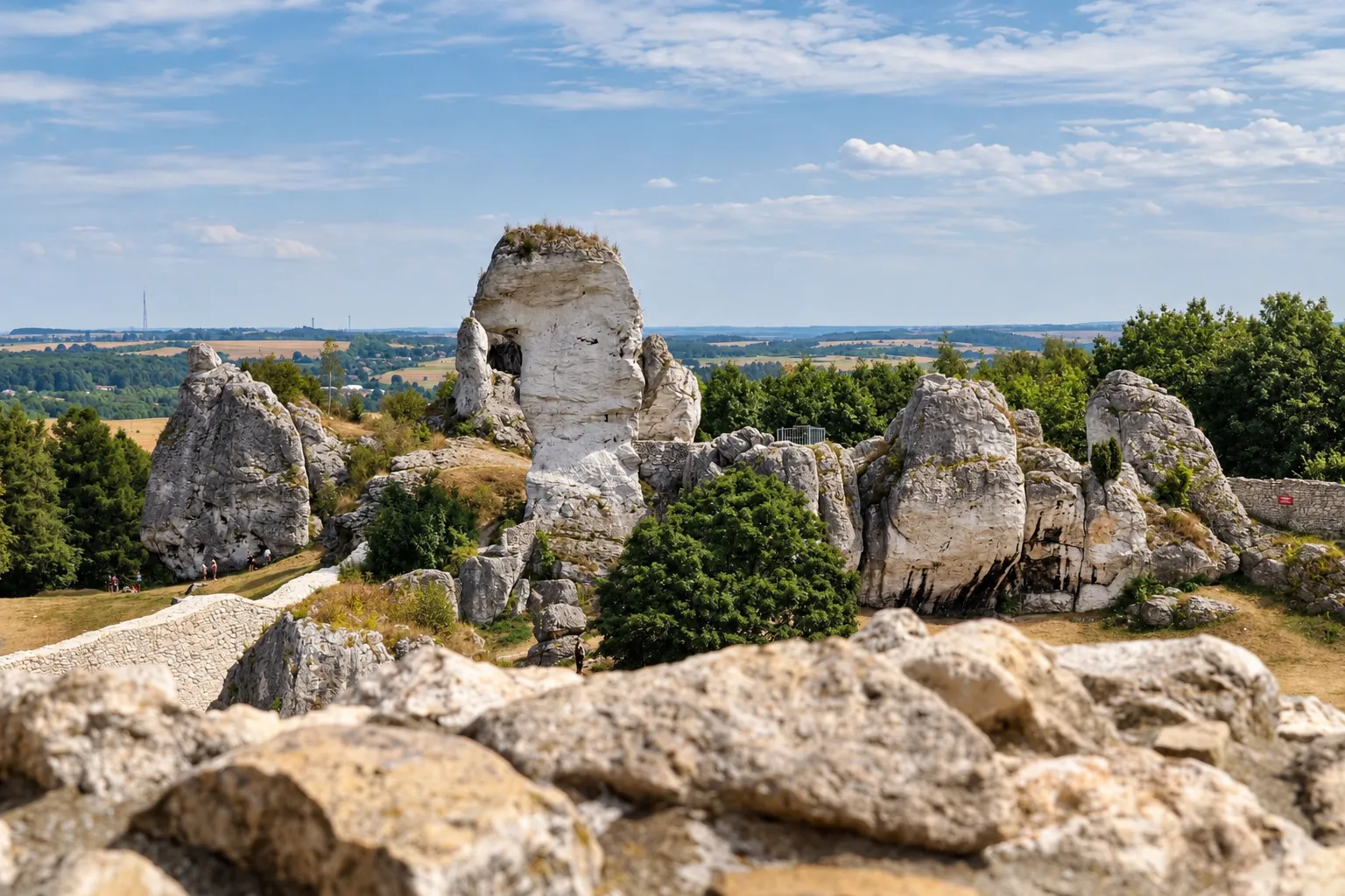 Limestone landscape around Ogrodzieniec Castle on the Eagle Nests Trail
