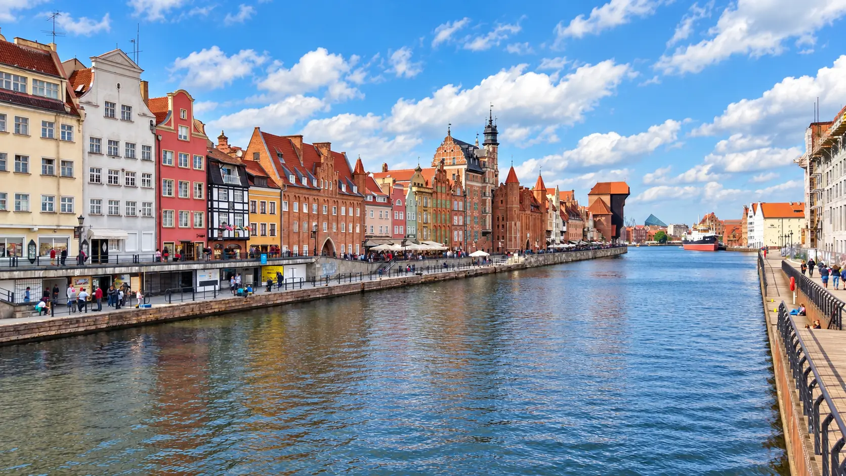 Gdańsk Old Town and Motława riverfront on the Grand Tour of Poland
