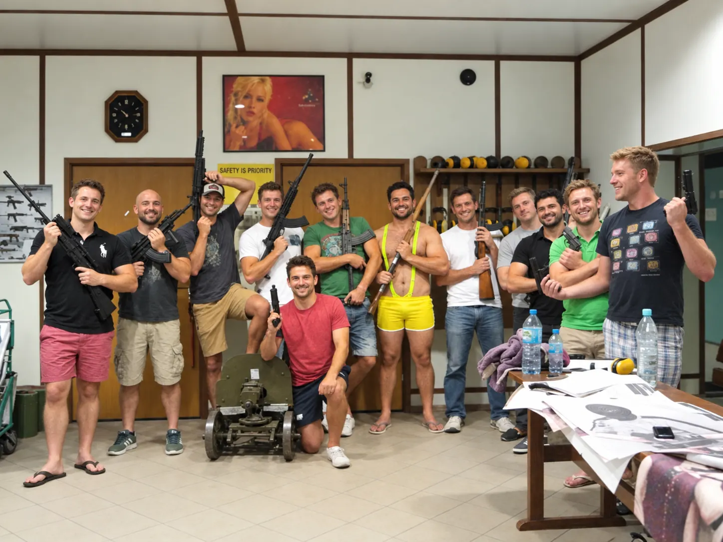 Group shooting experience arranged with private transport from Krakow