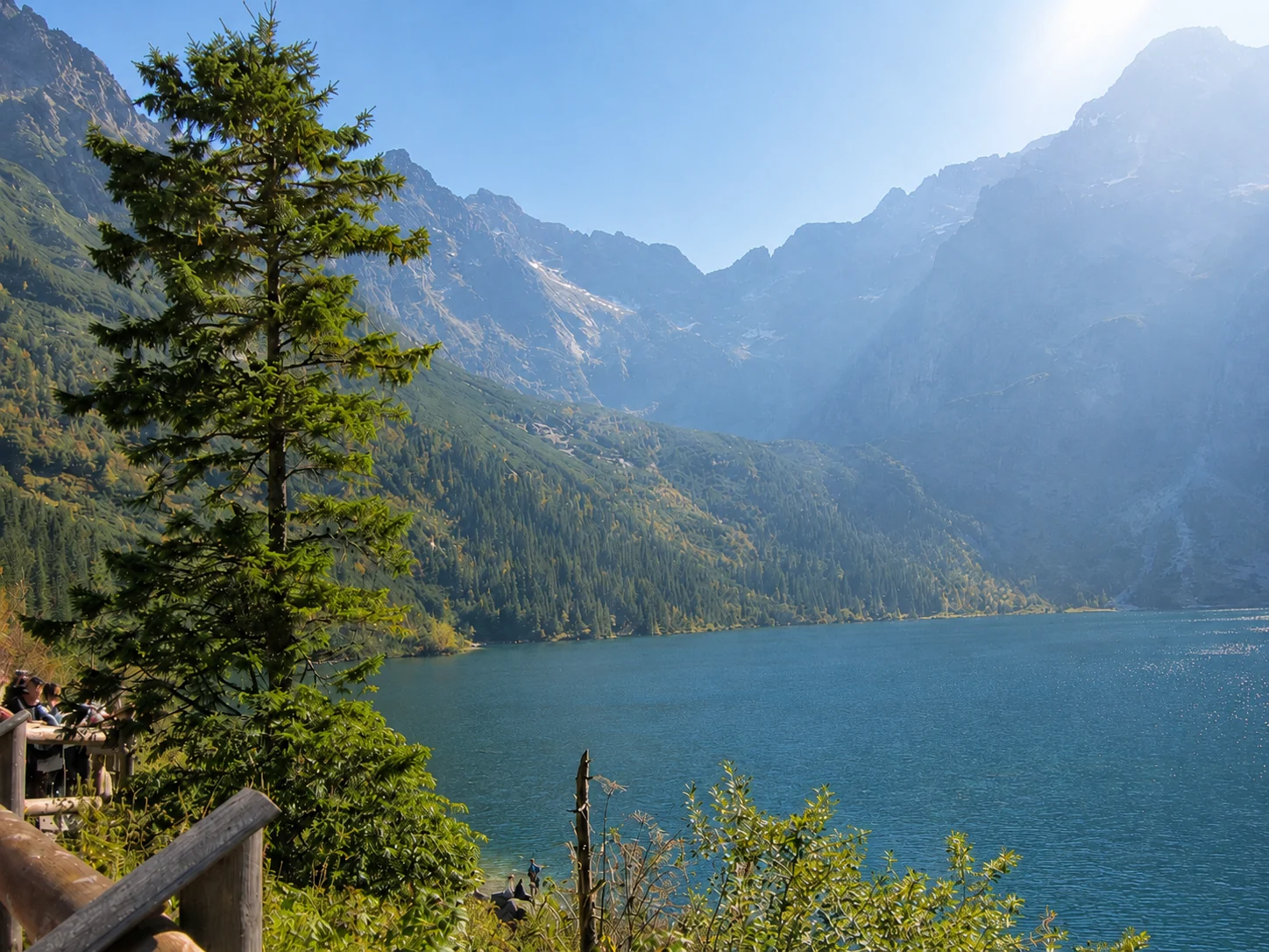 Morskie Oko lake surrounded by the Tatra Mountains