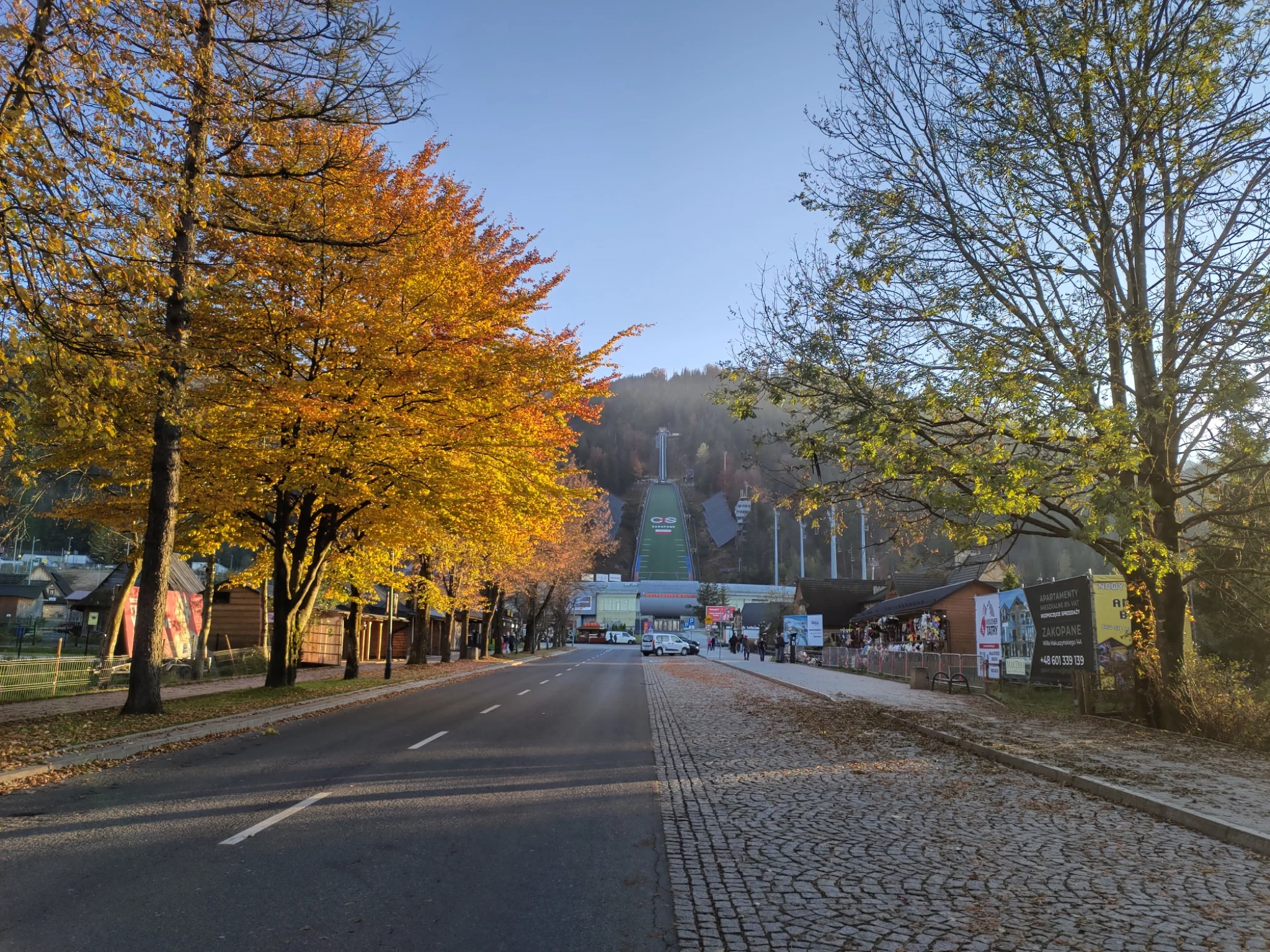 Wielka Krokiew ski jump in Zakopane during autumn