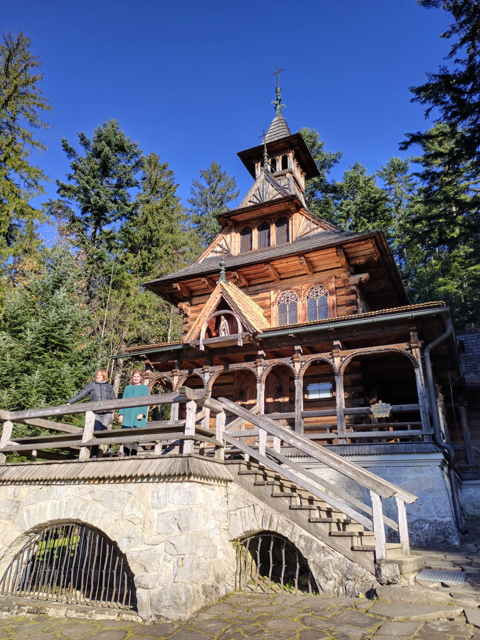 Traditional wooden chapel in the Zakopane region