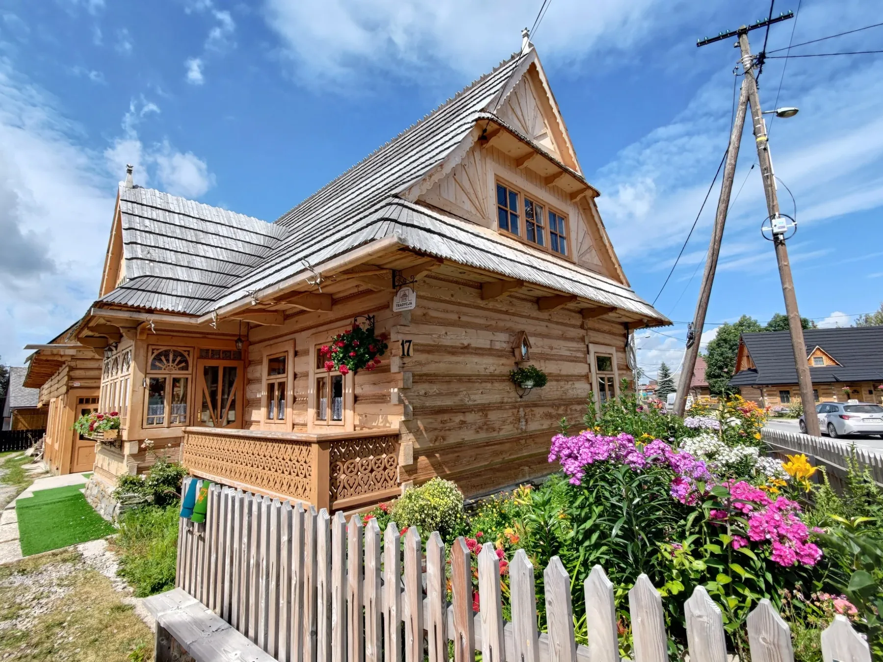 Traditional wooden Highlander house in Chochołów near Zakopane